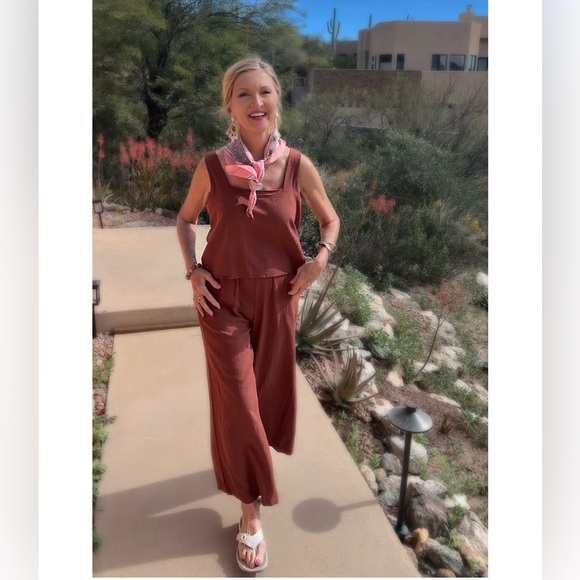 NWT 2PC BROWN TOP & PANT SET-S - Picture 14 of 17